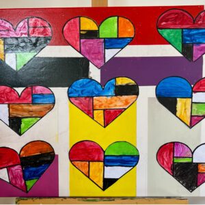 Kids Art ID2: Mondriaan Heart No.1