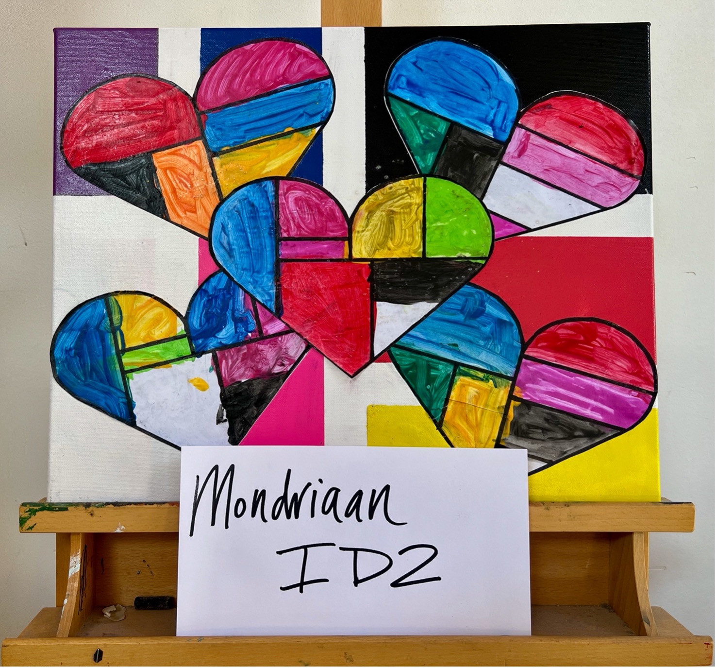 Kids Art ID2: Mondriaan Heart No.2